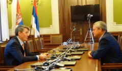 22 September 2016  The Chairman of the Foreign Affairs Committee in meeting with the Austrian Ambassador to Serbia